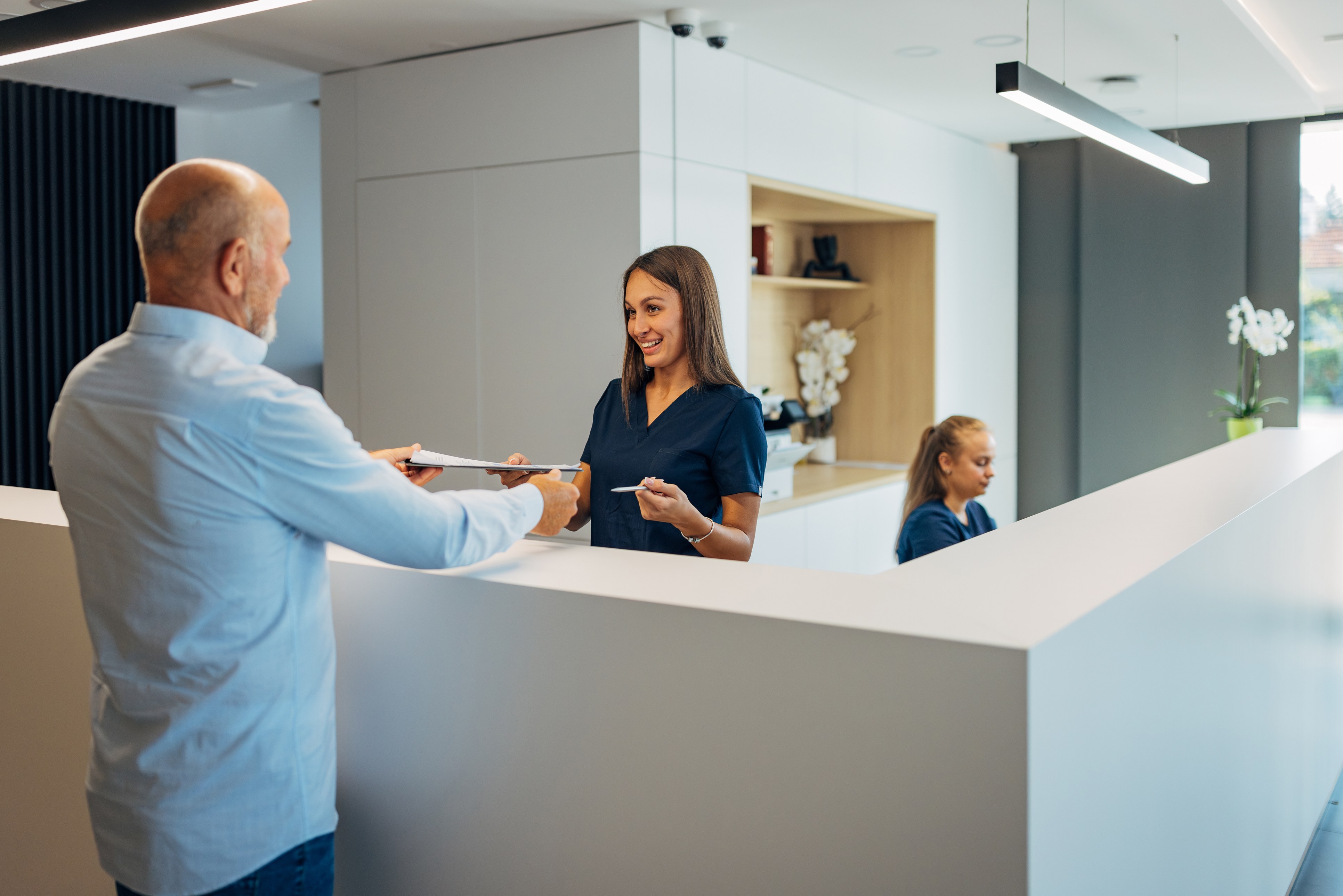 Reception area in a medical practice.