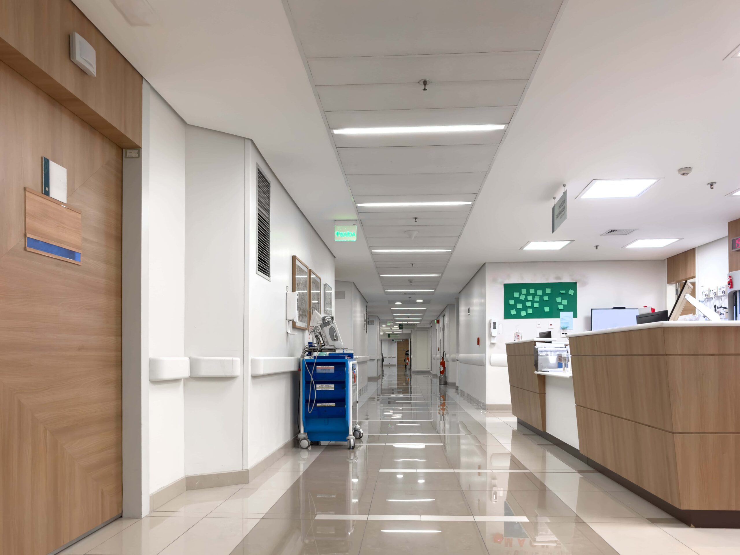 A healthcare workplace detail.
